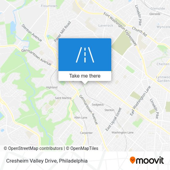 Mapa de Cresheim Valley Drive