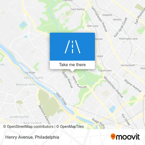 Henry Avenue map