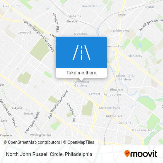 North John Russell Circle map