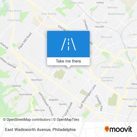 East Wadsworth Avenue map