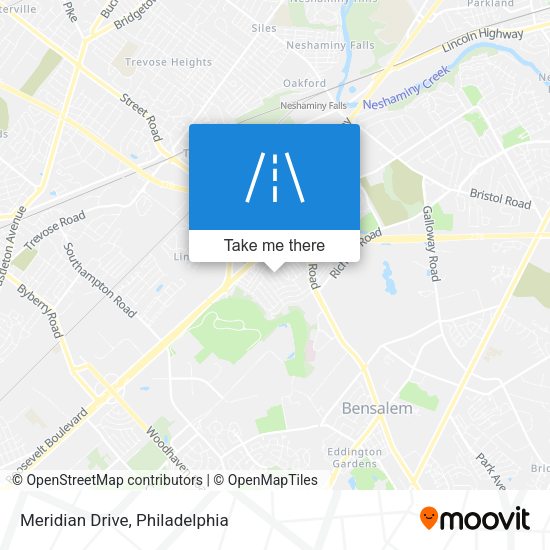 Meridian Drive map