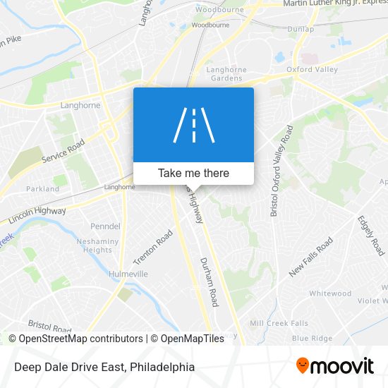 Deep Dale Drive East map