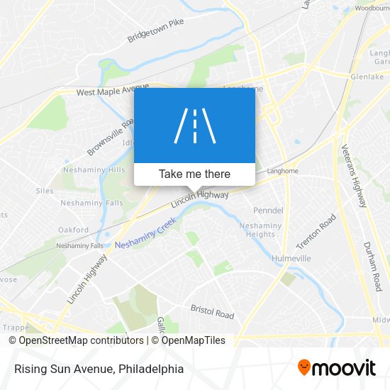 Rising Sun Avenue map