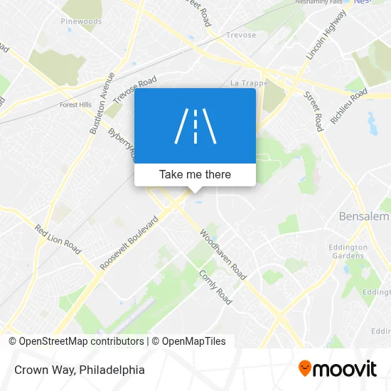 Crown Way map