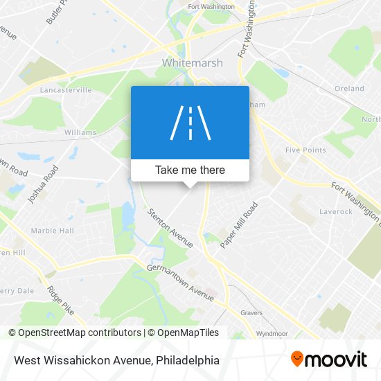 Mapa de West Wissahickon Avenue