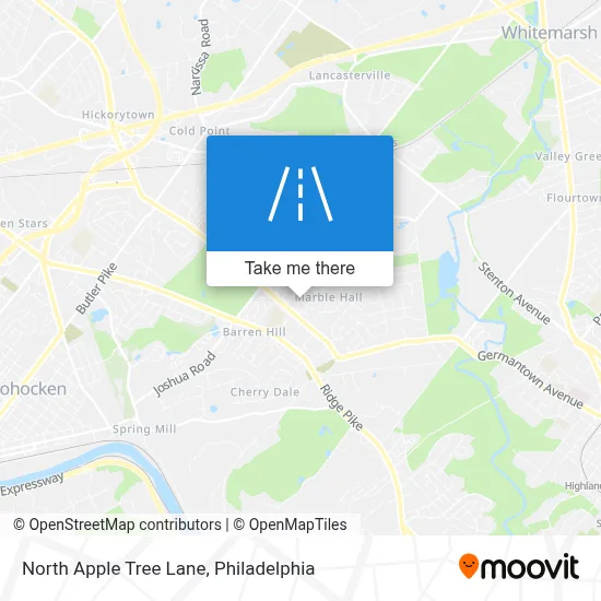 North Apple Tree Lane map
