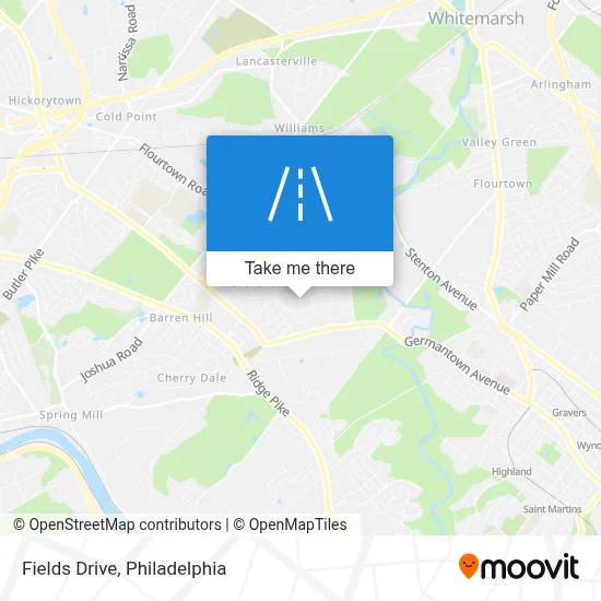 Fields Drive map