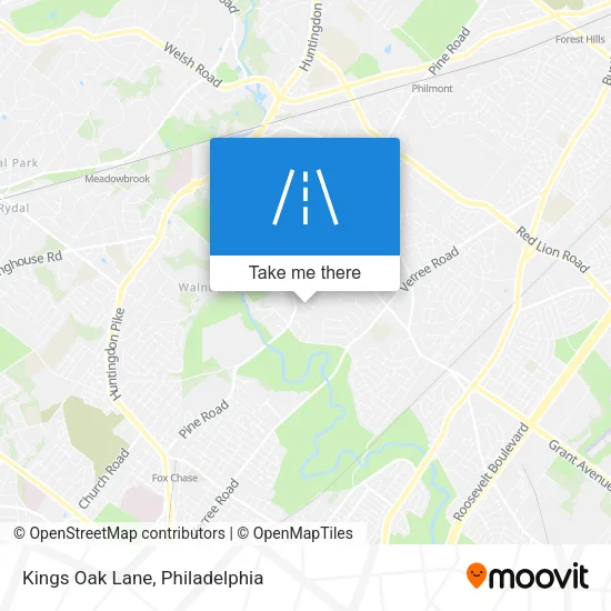 Kings Oak Lane map