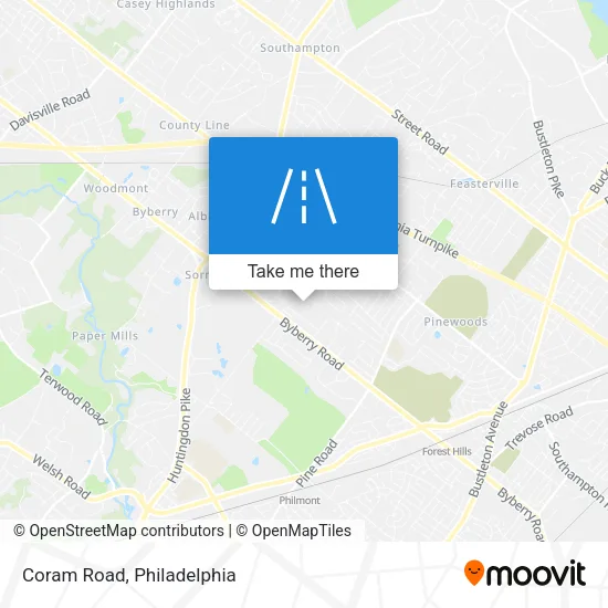 Mapa de Coram Road