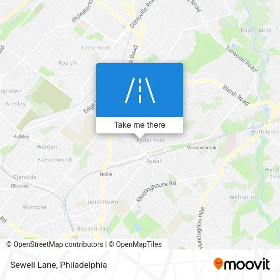 Sewell Lane map