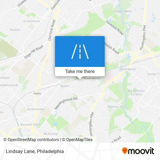 Lindsay Lane map