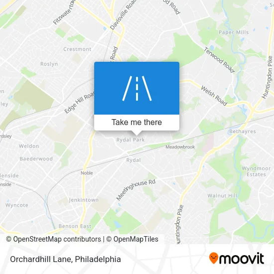 Orchardhill Lane map