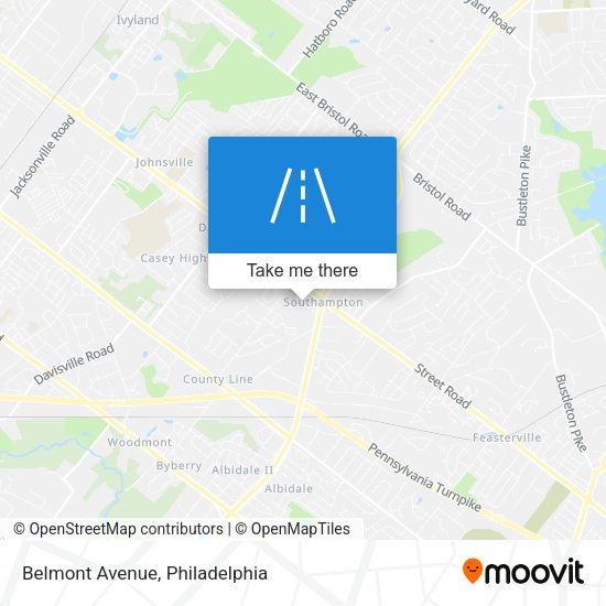 Belmont Avenue map