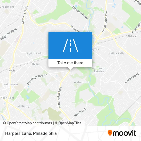 Harpers Lane map