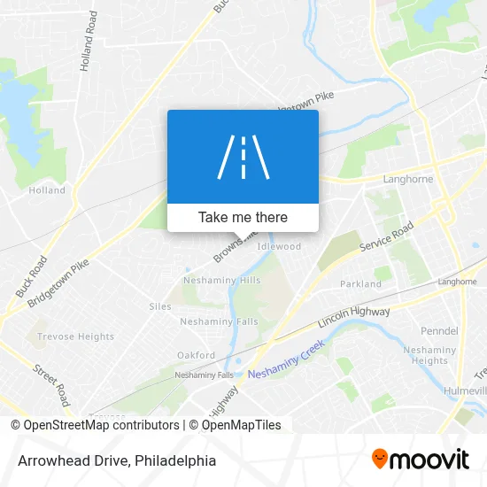 Arrowhead Drive map