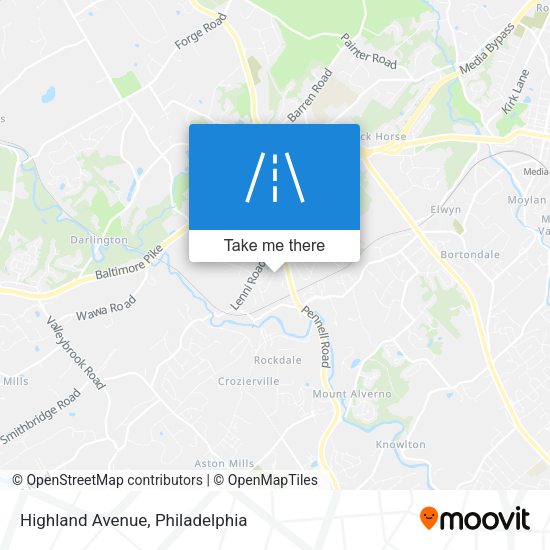 Highland Avenue map