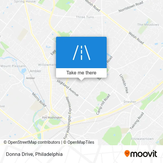 Donna Drive map