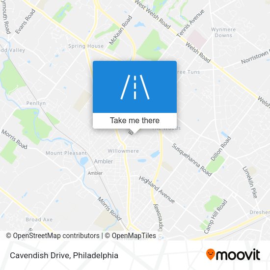 Cavendish Drive map
