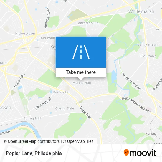 Poplar Lane map
