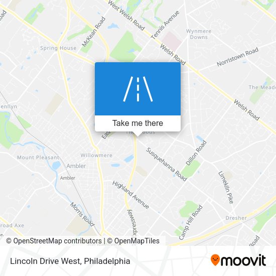 Lincoln Drive West map