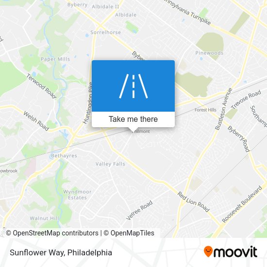 Sunflower Way map
