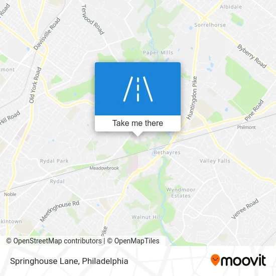 Springhouse Lane map