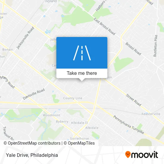 Yale Drive map