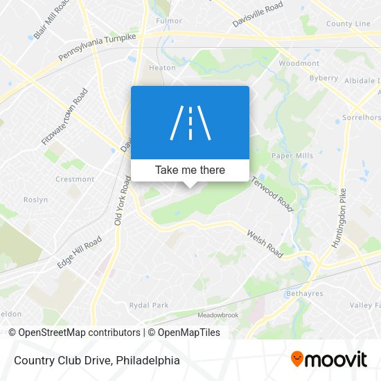 Mapa de Country Club Drive