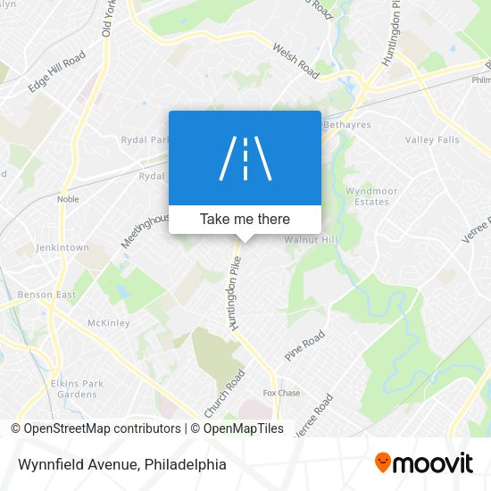 Wynnfield Avenue map