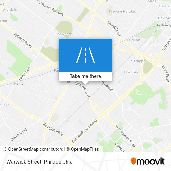 Warwick Street map
