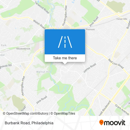 Burbank Road map
