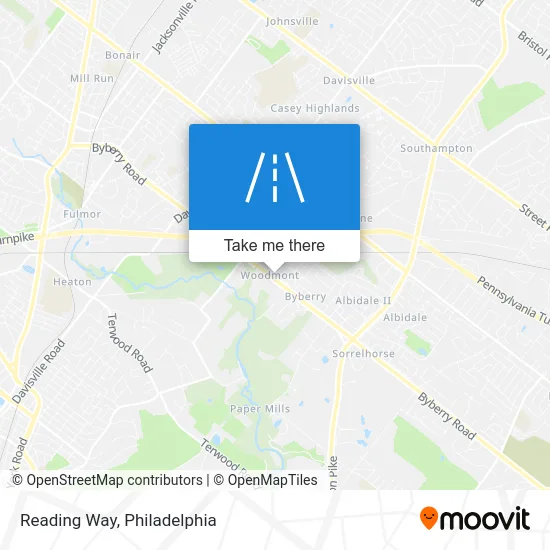 Reading Way map