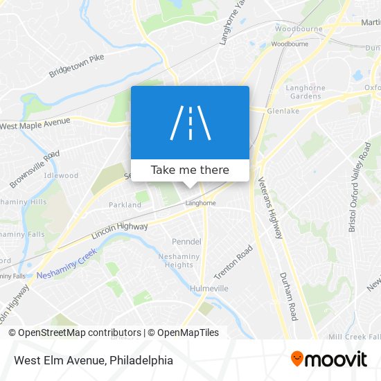 West Elm Avenue map