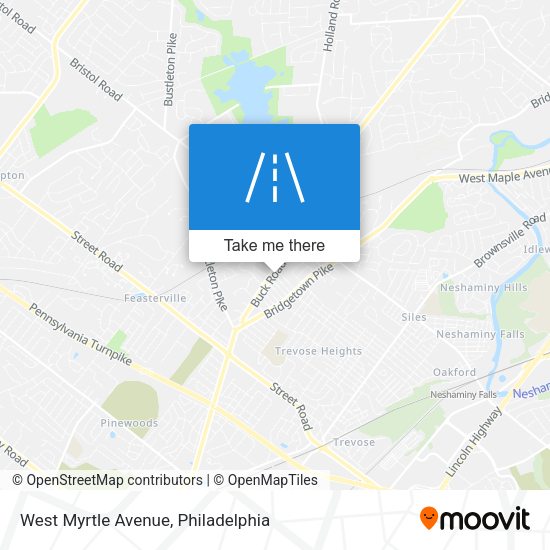 West Myrtle Avenue map