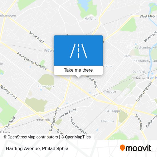 Harding Avenue map