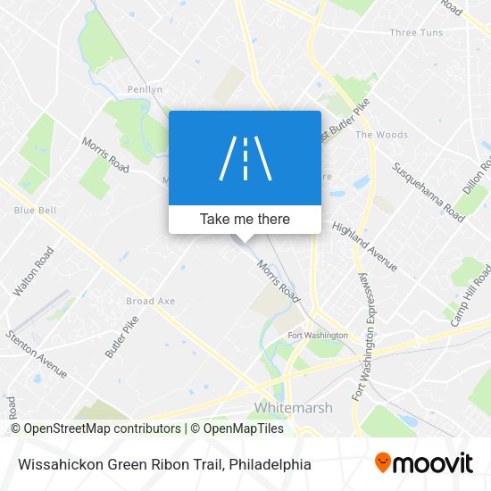 Mapa de Wissahickon Green Ribon Trail