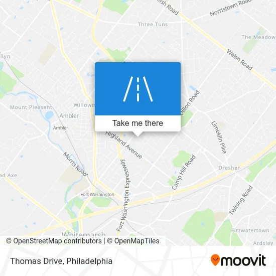 Thomas Drive map