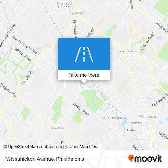 Mapa de Wissahickon Avenue