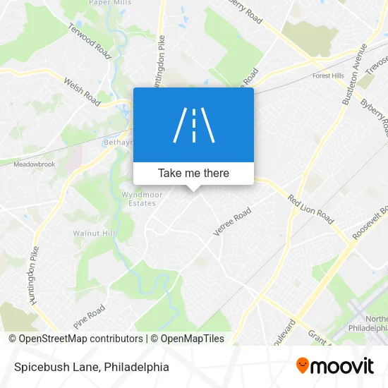 Spicebush Lane map