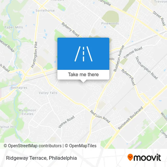 Ridgeway Terrace map