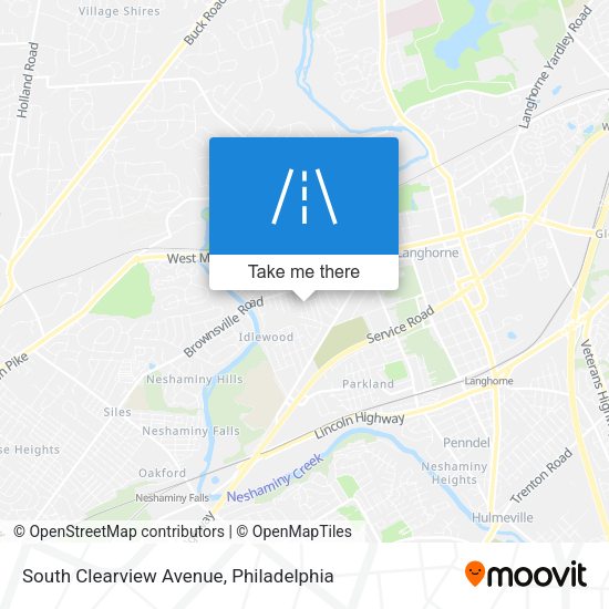 Mapa de South Clearview Avenue