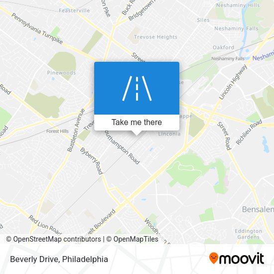 Beverly Drive map