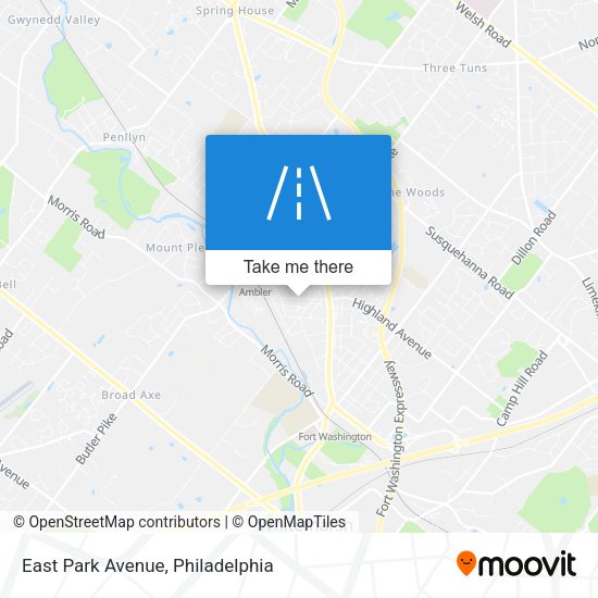 East Park Avenue map
