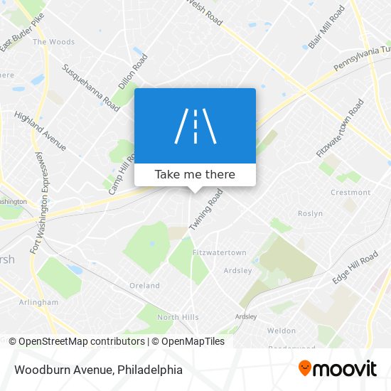 Mapa de Woodburn Avenue