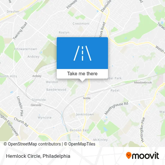 Hemlock Circle map