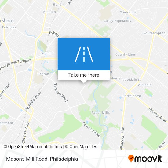 Masons Mill Road map
