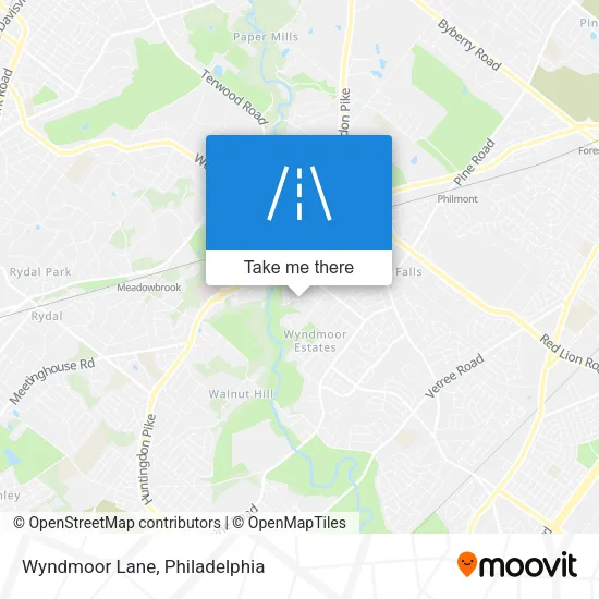 Wyndmoor Lane map