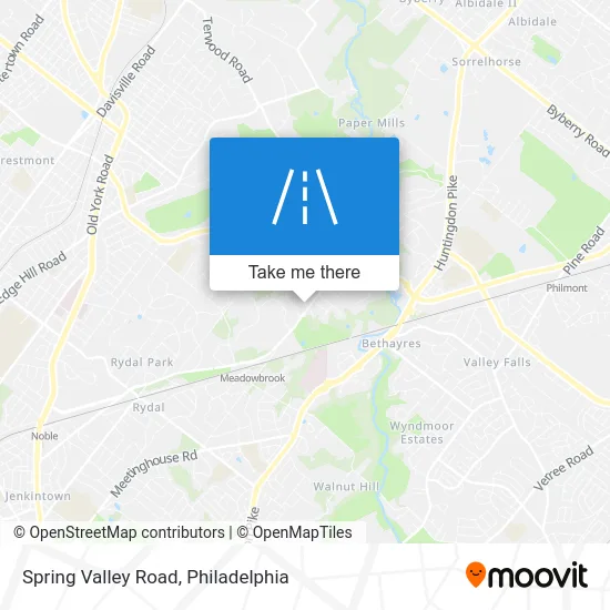 Spring Valley Road map