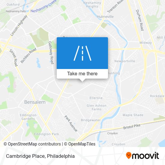 Mapa de Cambridge Place