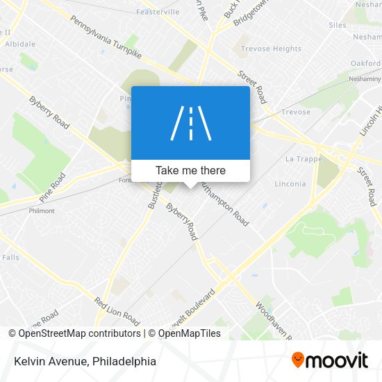 Mapa de Kelvin Avenue